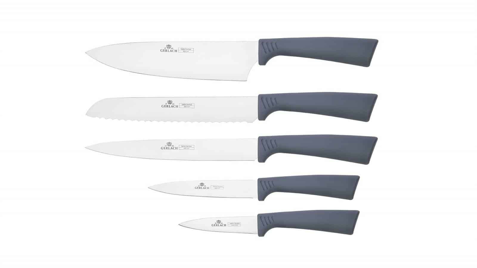 Nóż GERLACH SMART GREY ( nóż do chleba nóż do siekania nóż szefa kuchni nóż do obierania warzyw i owoców Mały nóż do krojenia )