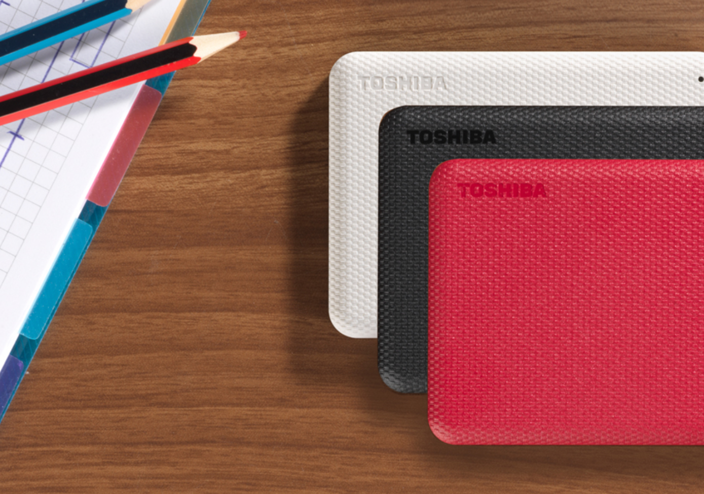 Dysk Toshiba Canvio Advanced 1TB czerwony graficzne przedstawienie dostępnych wersji kolorystycznych