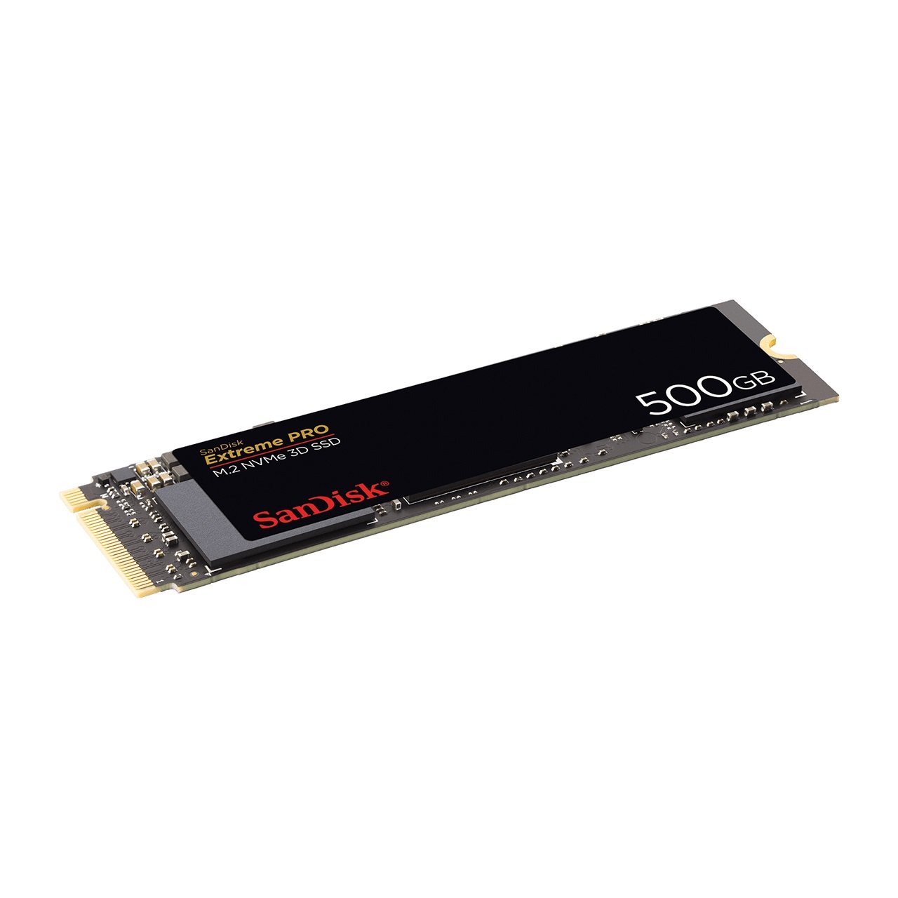 Dysk SSD SanDisk Dysk ExtremePRO M.2 NVMe 3D 500GB skos lewy 