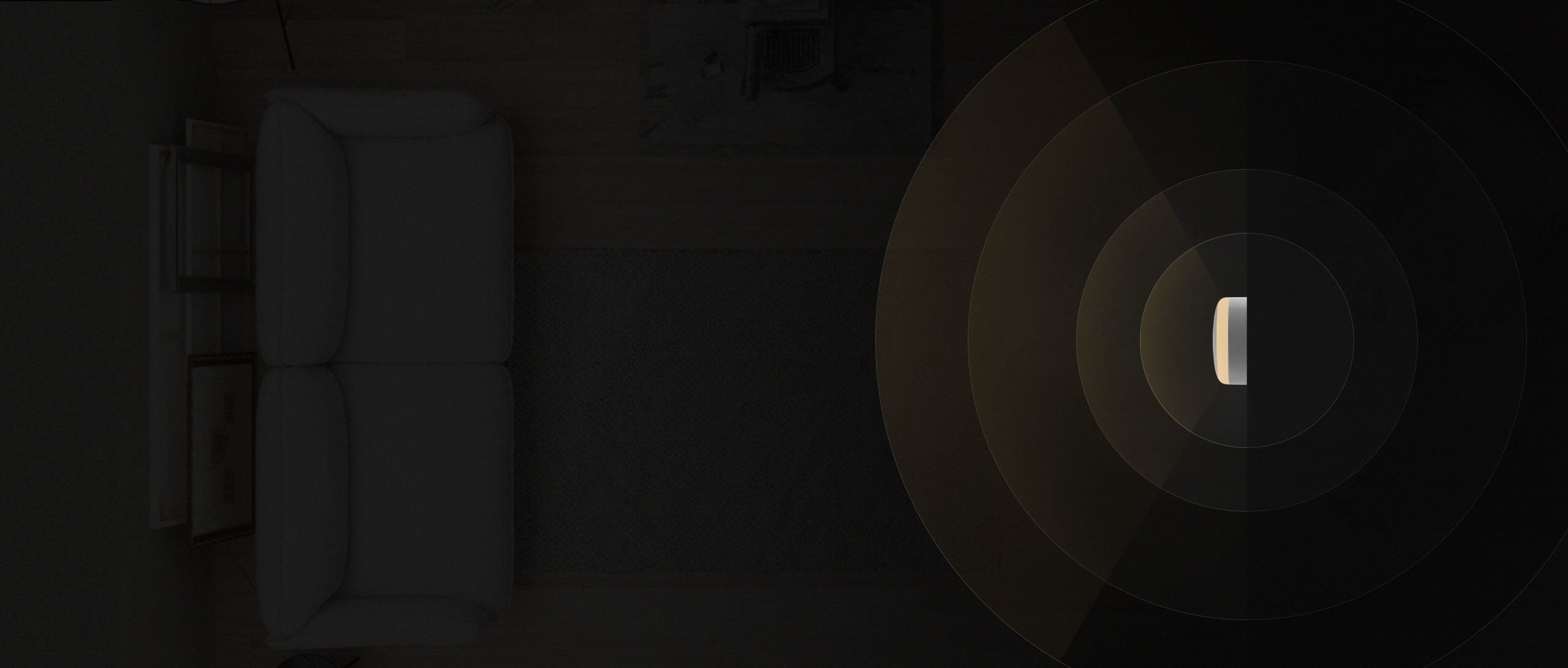 Lampka nocna Xiaomi Mi Mi Motion-Activated Night Light biała wizualizacja mocy świecenia
