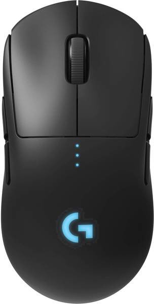 Mysz bezprzewodowa Logitech G Pro optyczna Gaming czarna widok od góry