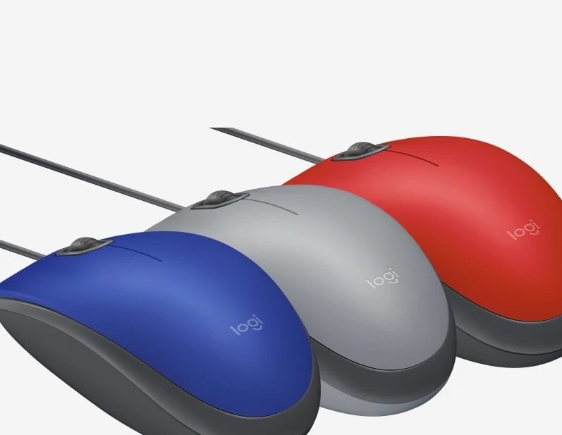 Mysz przewodowa Logitech M110 Silent Szara w szeregu z innymi wersjami kolorystycznymi