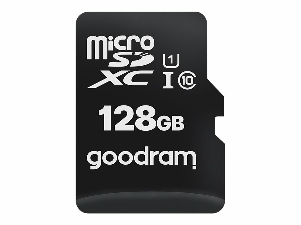 Karta pamięci GOODRAM microSDXC 128GB 100MB/s C10 widok karty od przodu