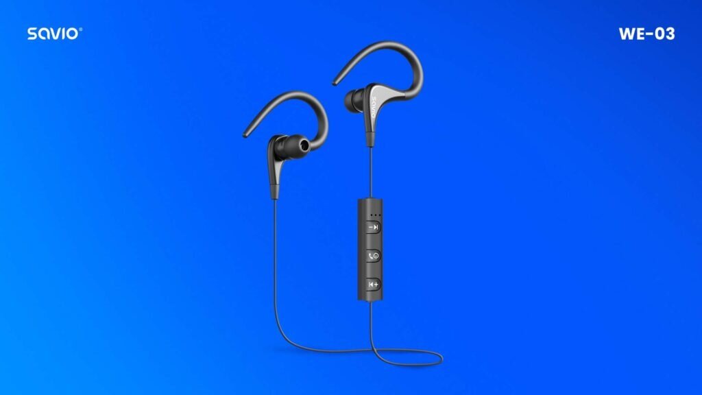 Słuchawki bezprzewodowe Savio WE-03 Bluetooth od frontu