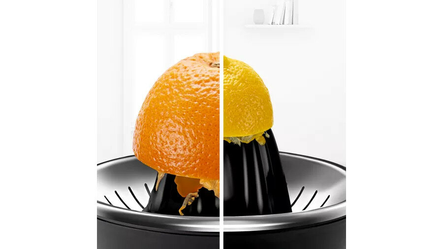 Wyciskarka do cytrusów Bosch VitaPress 800ml pomarańcza i cytryna podczas wyciskania