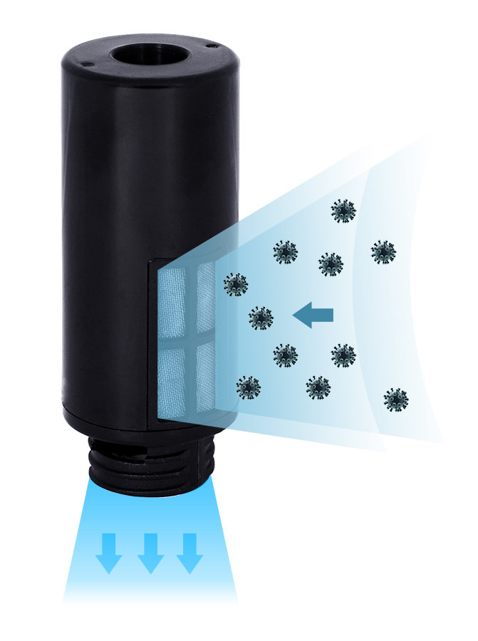Nawilżacz powietrza Noveen UH 1800 X-Line widok pracy filtra