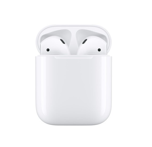 Słuchawki Apple AirPods 2 generacji w etui od frontu