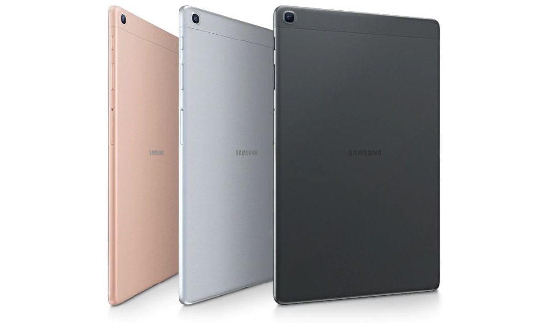 Tablet Samsung Galaxy Tab A 10.1 SM-T510NZDDXEO złoty widok pod kątem na dostępne wersje kolorystyczne