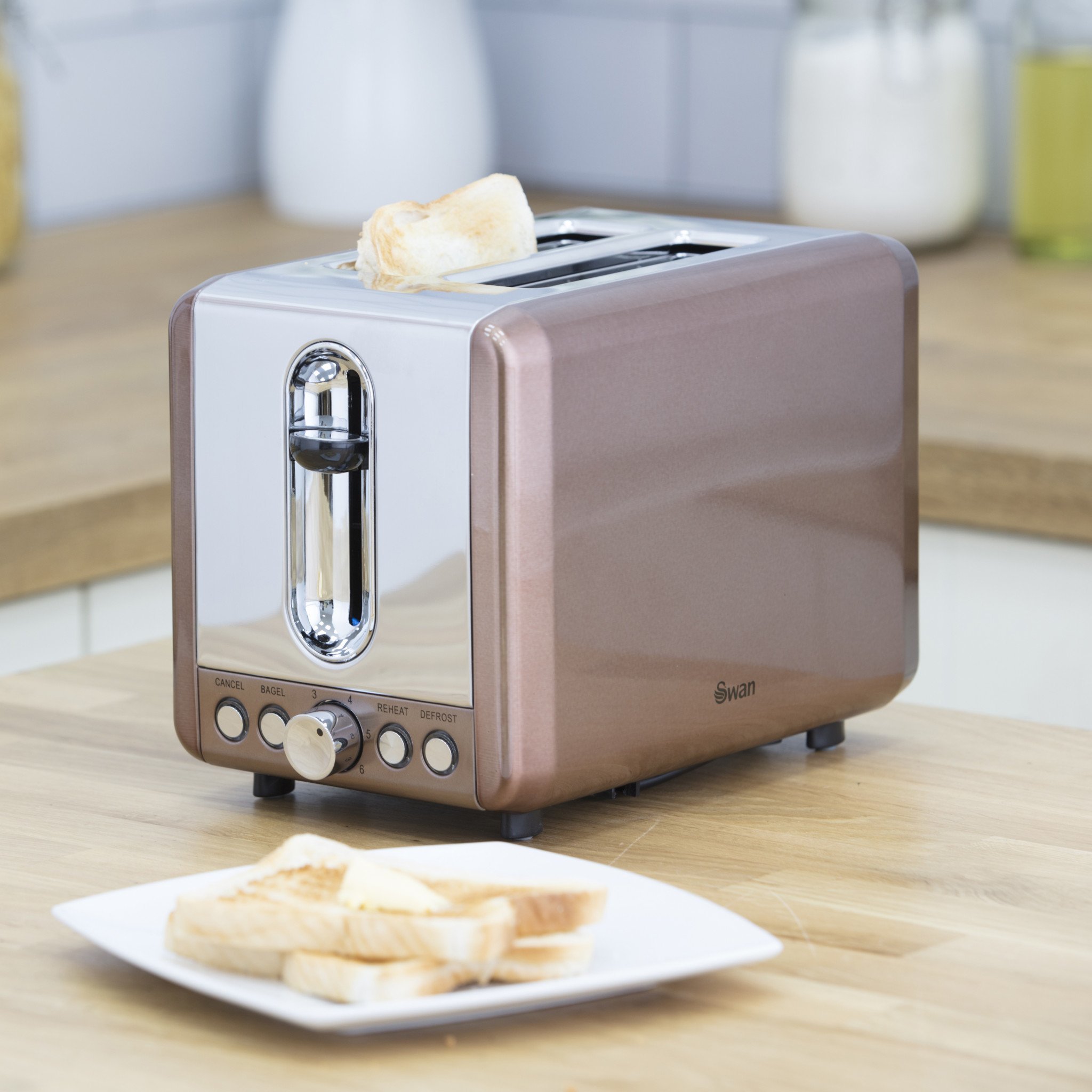 DOS 90.Swan 2 Slice Copper Toaster