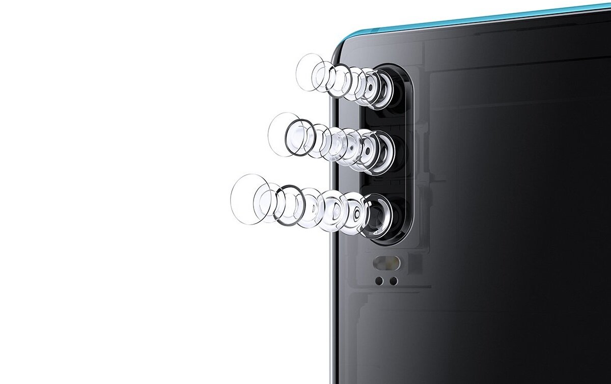 Smartfon Huawei P30 widok na aparat