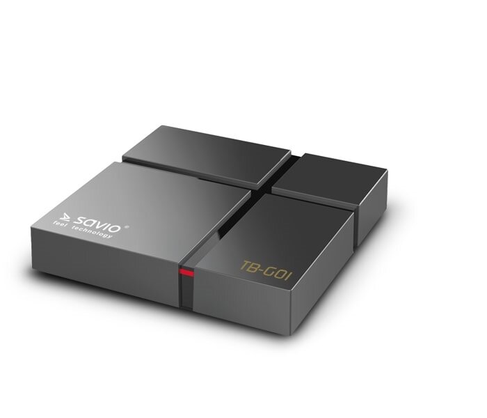 Odtwarzacz multimedialny Savio Smart TV Box Gold TB-G01 od prawej