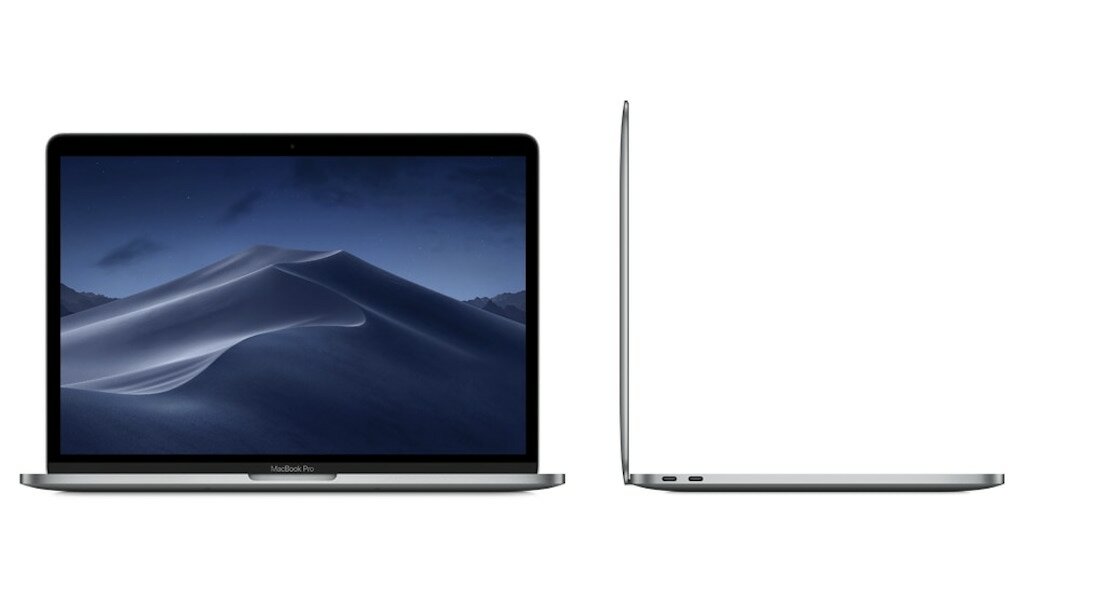 Laptop Apple MacBook Pro MV9A2ZE/A Intel Core i5 widoczny frontem i bokiem