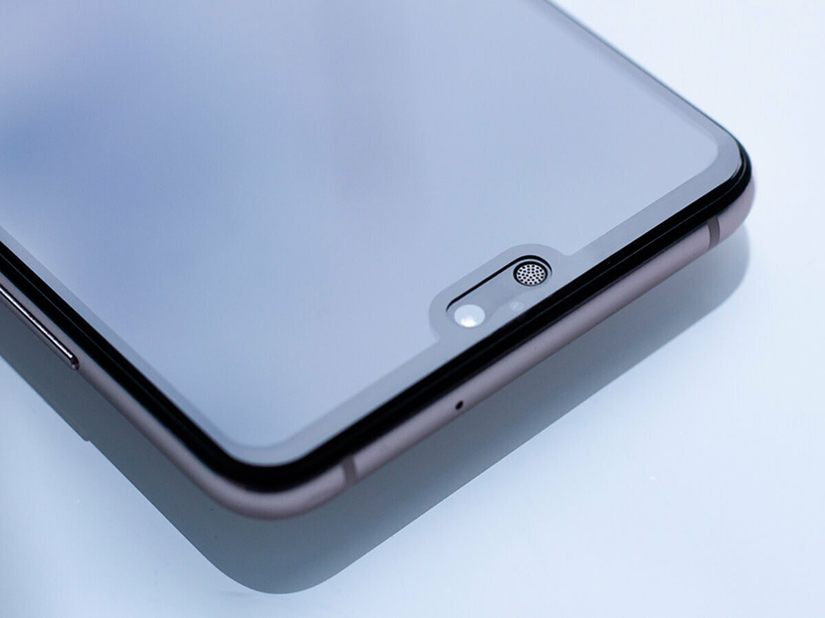 Szkło hybrydowe 3mk FlexibleGlass MAX do Galaxy A50 2019 widok od góry na telefon ze szkłem na ekranie