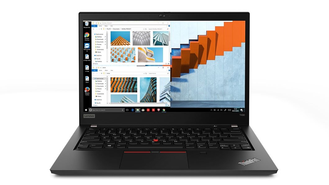 Laptop Lenovo ThinkPad T490 widok na front