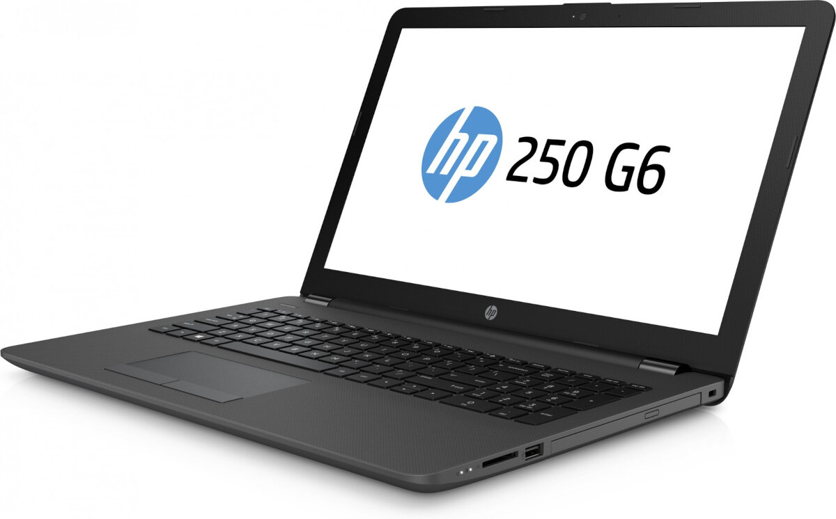 Laptop HP 250 G6 3QM24EA pod kątem od lewej strony