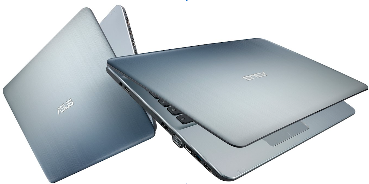 Laptop Asus X441BA-CBA6A AMD A6 dwa laptopy widoczna pod skosem 