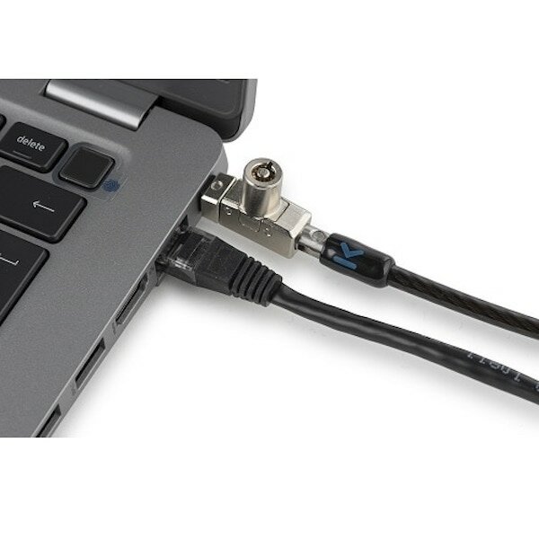 Linka zabezpieczająca Dell N62CK 1.8m wpięta do laptopa