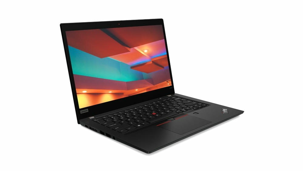 Notebook Lenovo ThinkPad X395 20NL000GPB widok otwartego laptopa z boku