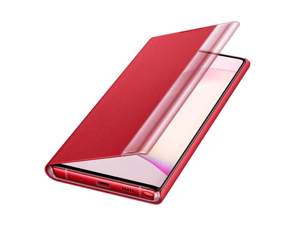 Etui Samsung Clear View Cover dla Galaxy Note10 czerwone EF-ZN970CREGWW. Eleganckie i funkcjonalne.