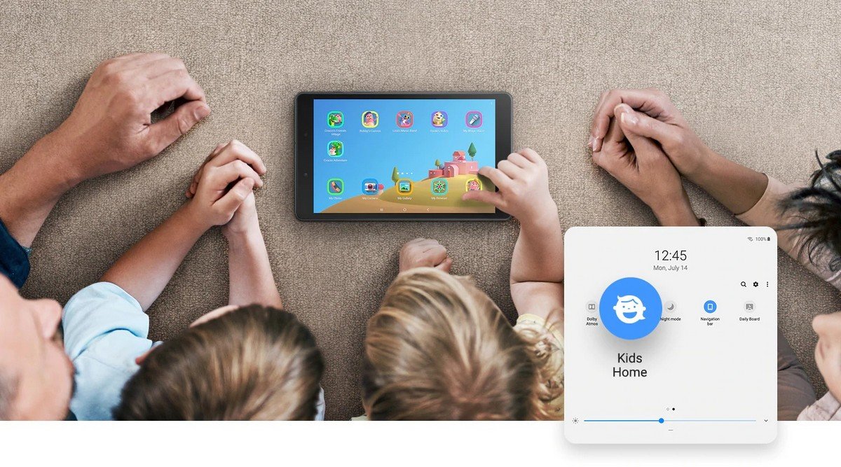 Tablet Samsung Galaxy Tab A 8.0 SM-T295NZSAXEO LTE srebrny. Cyfrowy plac zabaw dla dzieci.