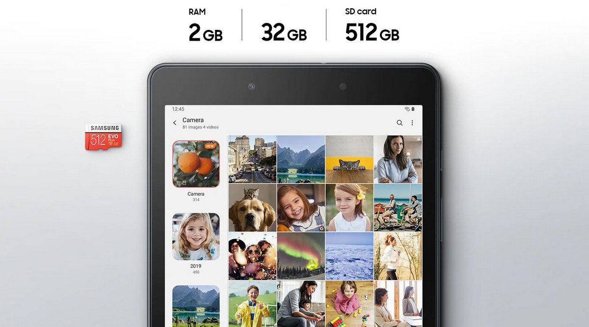Tablet Samsung Galaxy Tab A 8.0 SM-T295NZSAXEO LTE srebrny. Więcej mocy, więcej pamięci.