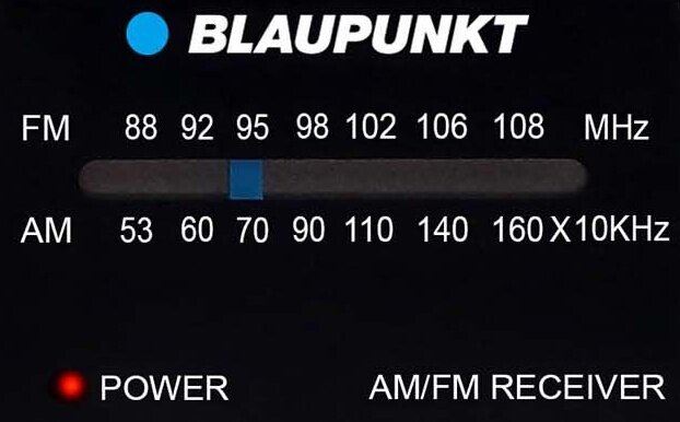 Radioodtwarzacz Blaupunkt PR4WH widok na przybliżenie frontu, wskaźnik częstotliwości