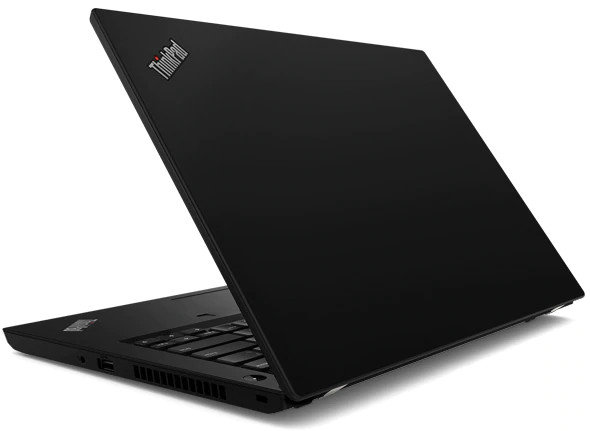 Laptop Lenovo ThinkPad L490 20Q50025PB czarny widok na pokrywę matrycy