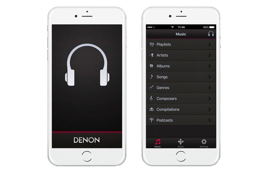 Słuchawki Denon AHGC25WBKEM czarne nauszne. Aplikacja Denon Audio.
