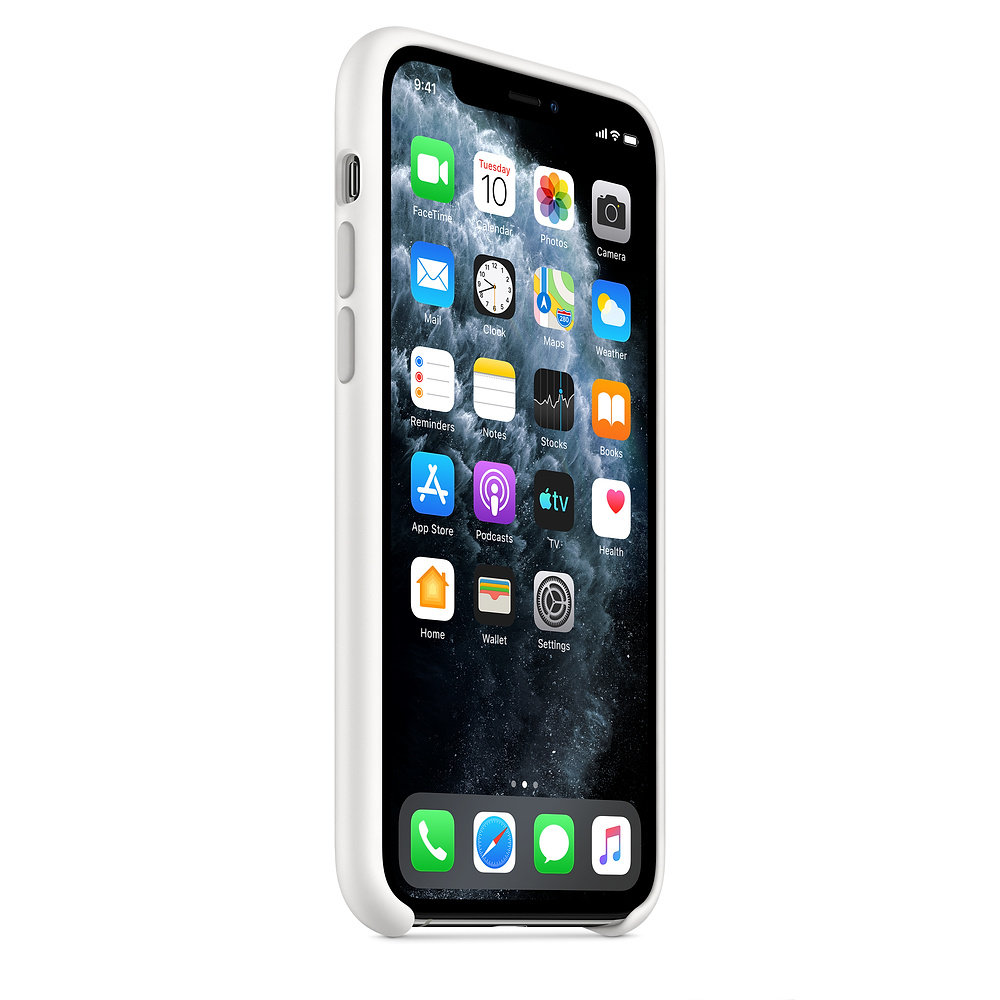 Silikonowe etui Apple do iPhone’a 11 Pro - białe.