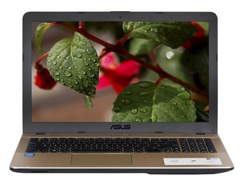 Laptop Asus A541NA-GO342 15.6 przedstawiony otwarty z włączonym ekranem na wprost