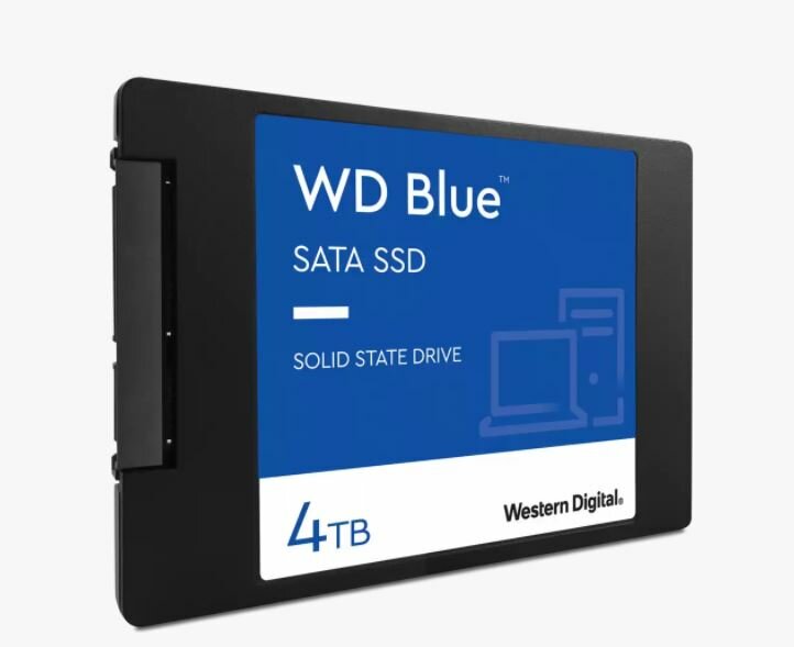 Dysk WD Blue SATA SSD 2,5”/7 mm WDS400T2B0A front pod kątem