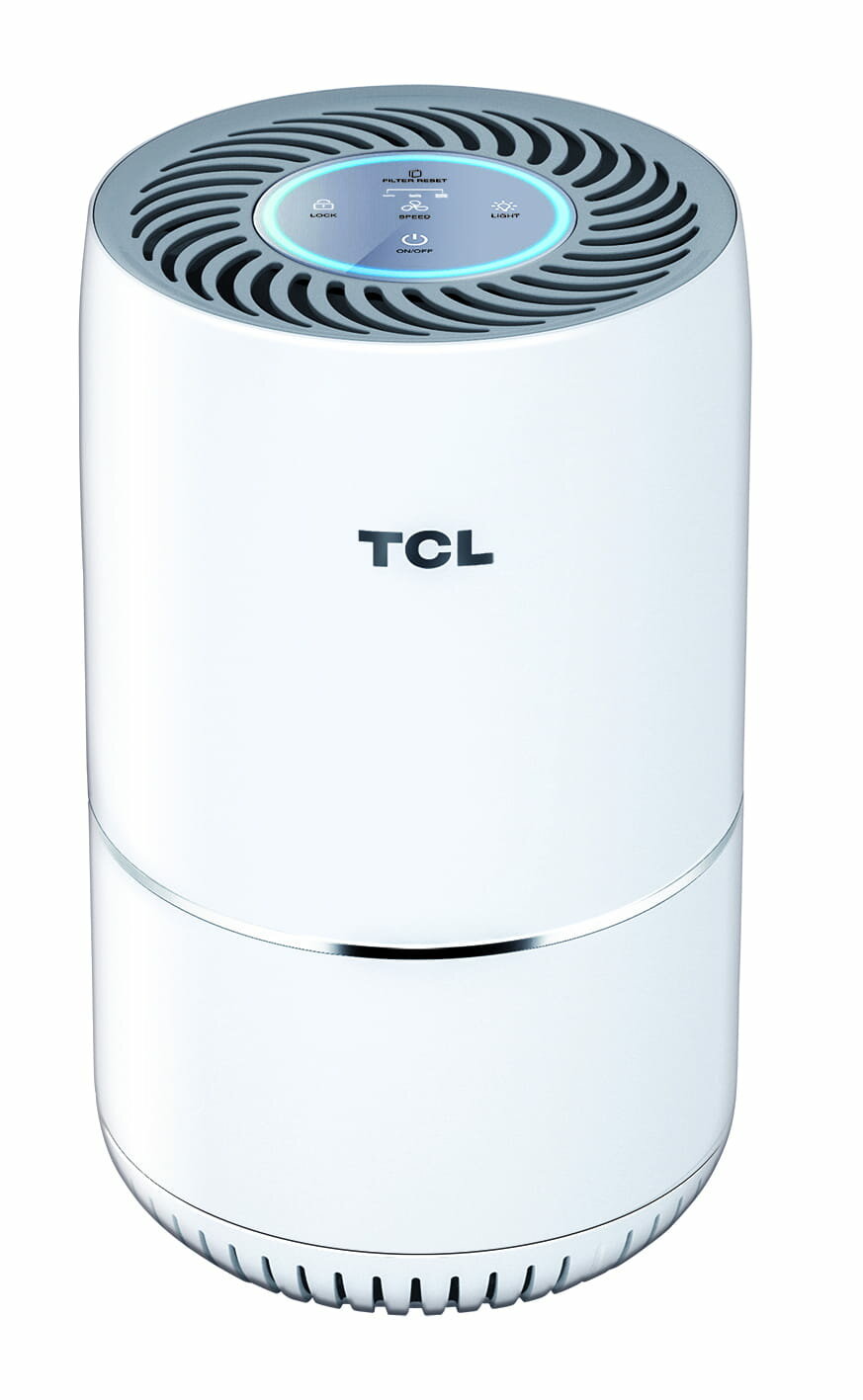 Oczyszczacz powietrza TCL KJ65F widok na front urządzenia na białym tle