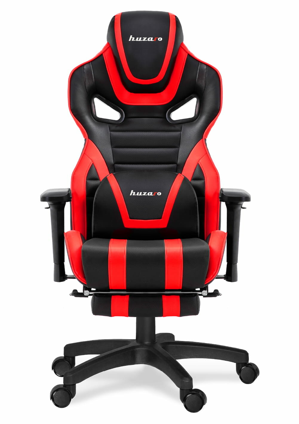 Krzesło gamingowe Huzaro Force 7.5 czarno-czerwone  widok od przodu