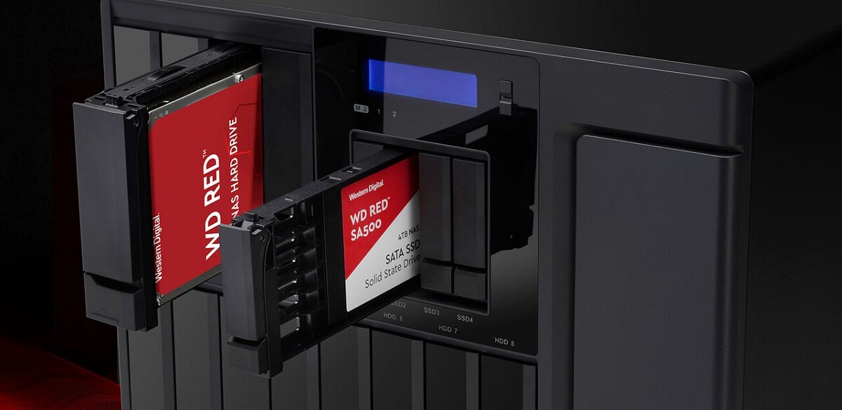 Dysk SSD WD Red SA500 1TB WDS100T1R0A montowanie 2 dyski w obudowie