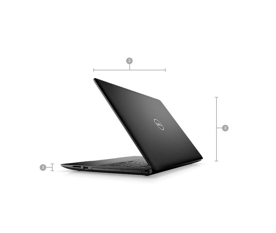 Laptop Dell Inspiron 3593 brawy bok, wymiary