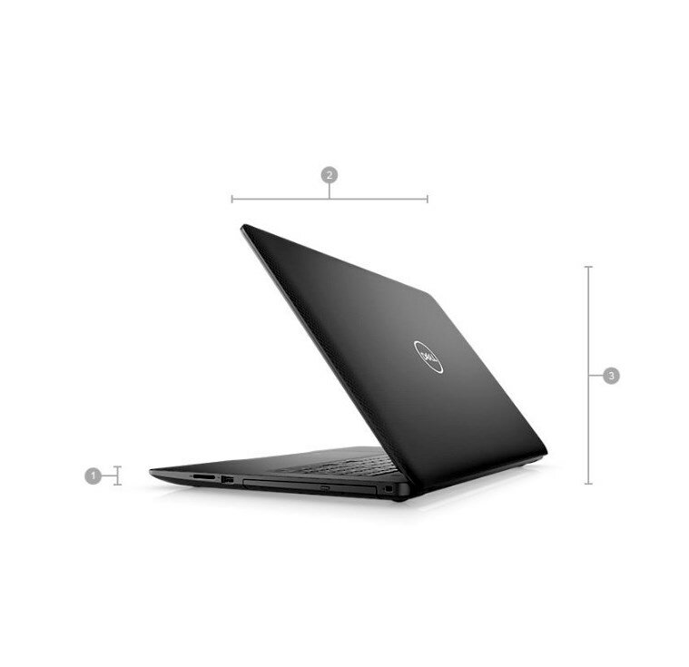 Laptop Dell Inspiron 3793 17-calowy brawy bok, wymiary