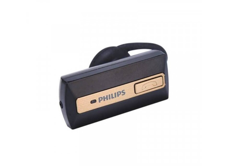 Słuchawka z mikrofonem Philips SHB1202/10 Bluetooth z uchwytem czarno-złota frontem