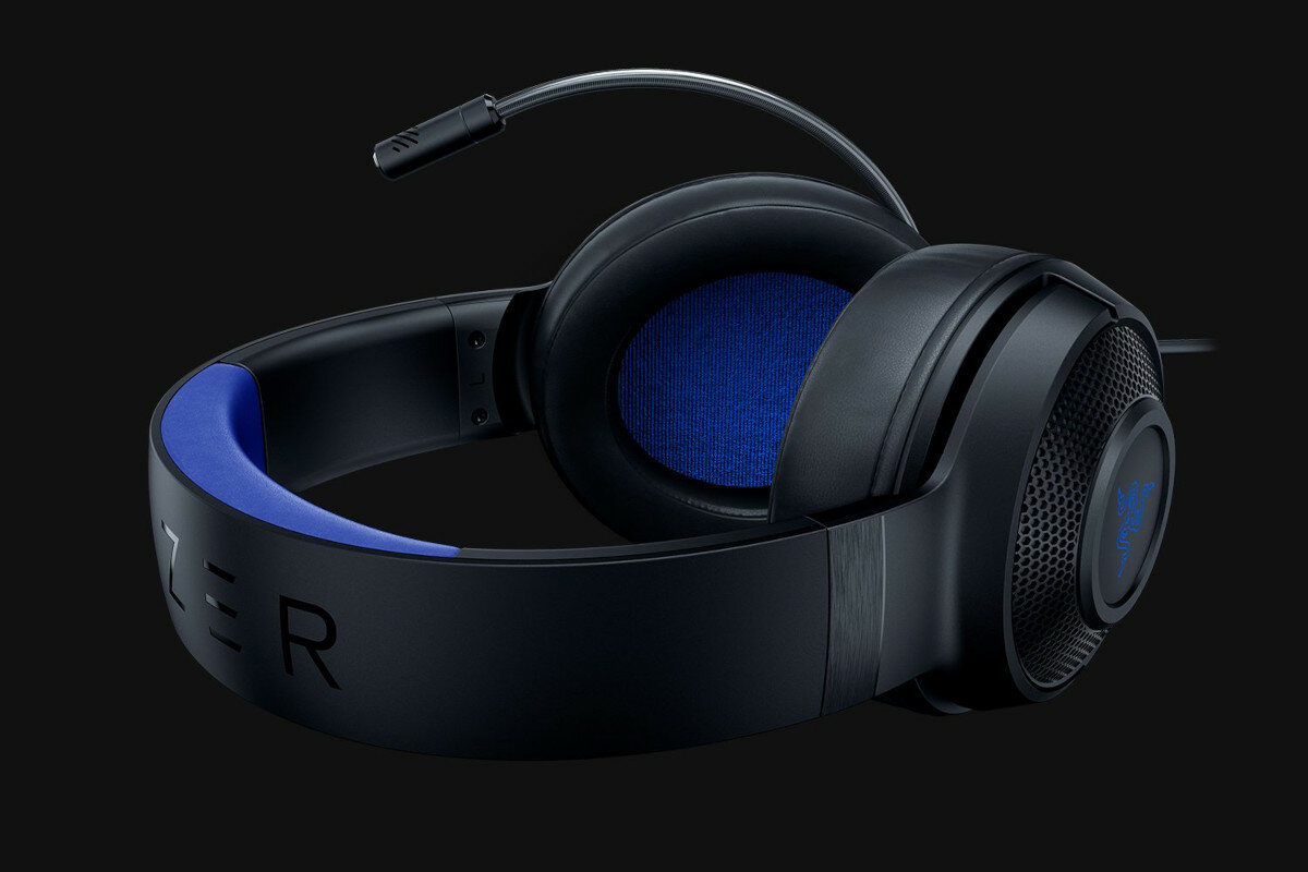 Słuchawki Razer Kraken X for Console w poziomie na ciemnym tle