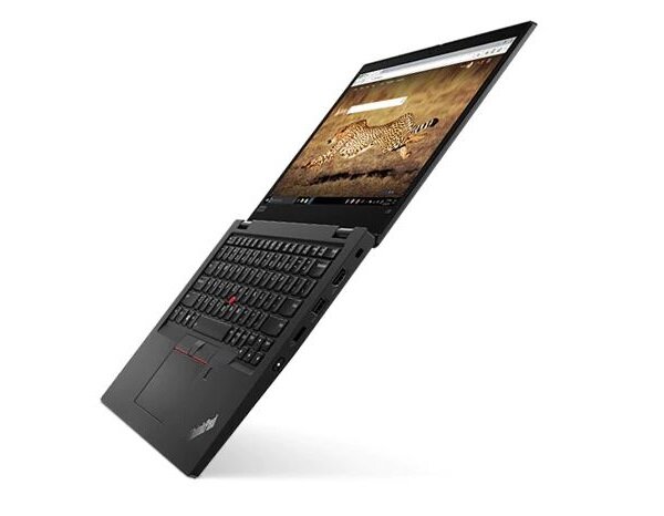 Notebook Lenovo ThinkPad L13 20R30006PB rozłożony laptop z boku