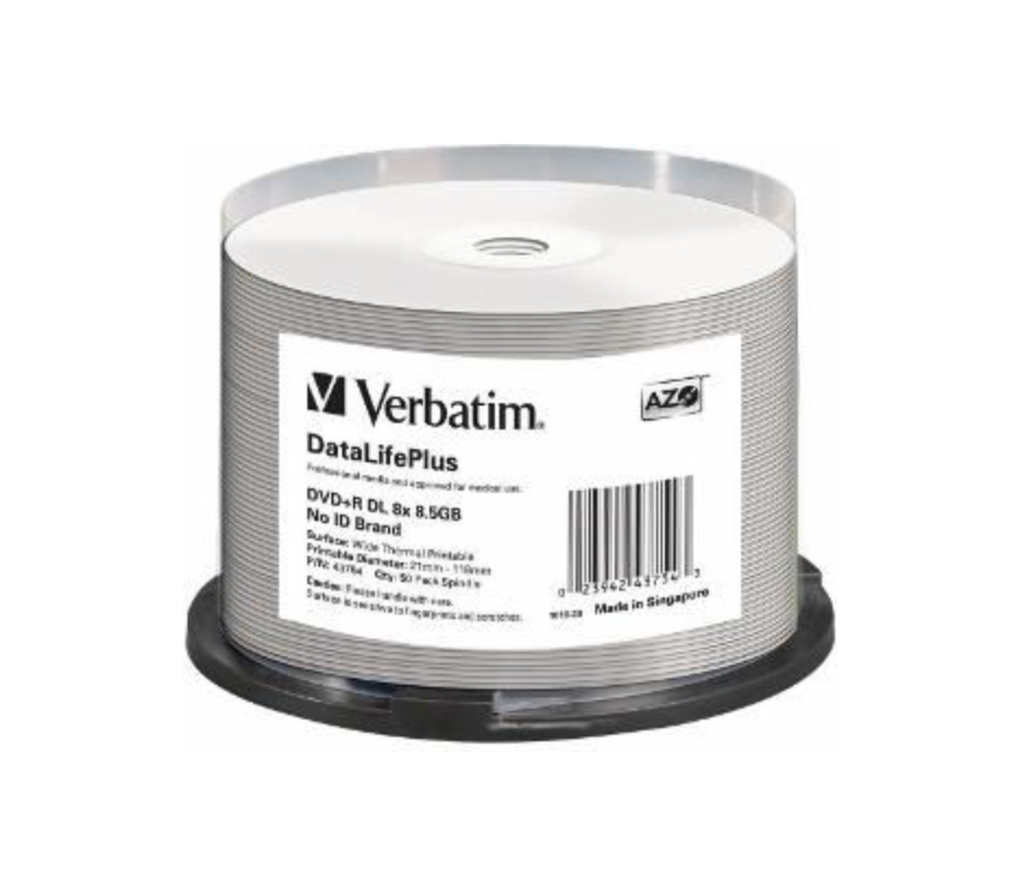 Płyty Verbatim DVD+R 43754 8.5 GB 50 sztuk opakowanie widoczne frontem