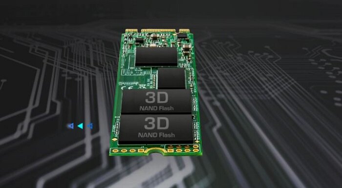 Dysk SSD Transcend 830S 512GB M.2 TS512GMTS830S widok w pionie