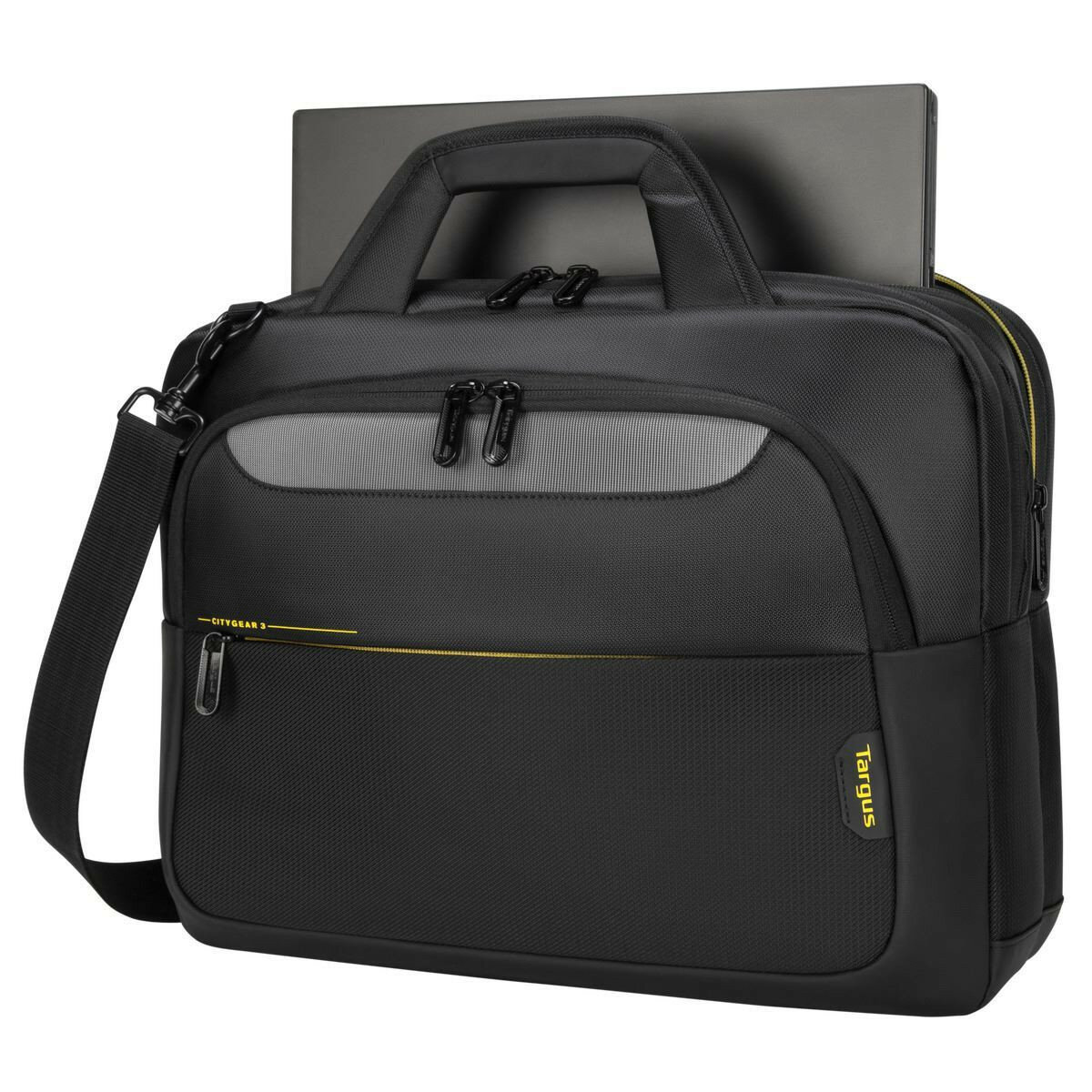 Torba na laptopa Targus CityGear 15.6'' czarna widok na torbę pod skosem