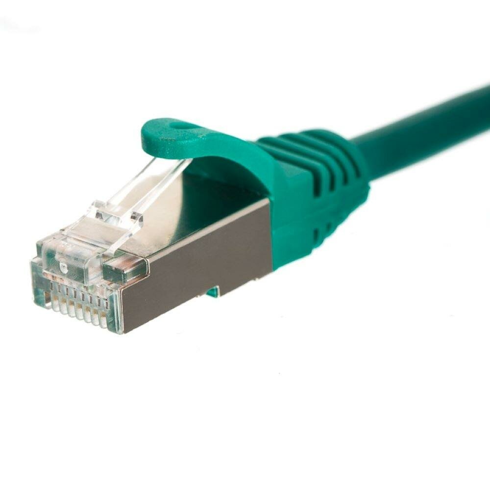Kabel patchcord Netrack BZPAT05FG RJ45 z osłonką złącze widoczne pod skosem