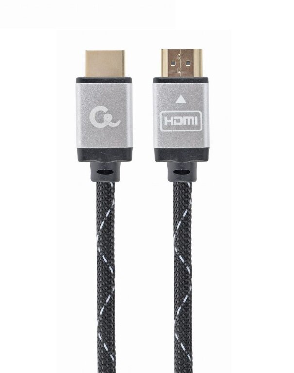 Kabel HDMI Gembird CCB-HDMIL-5M 4K UHD od frontu ze zbliżeniem na końcówki
