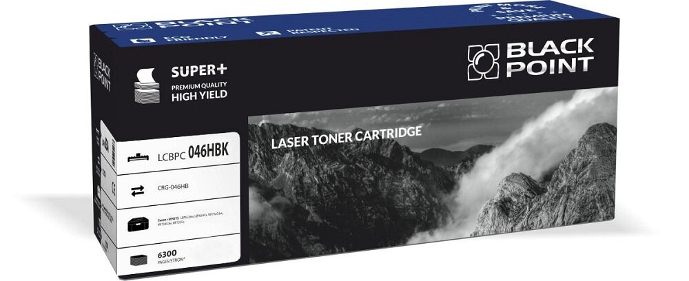 Toner laserowy Black Point LCBPC046HBK widok pod kątem na opakowanie