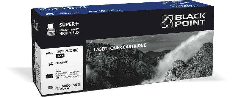 Toner laserowy Black Point LCBPBTN326/329BK widok pod kątem na opakowanie
