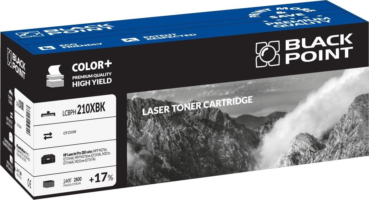  Toner laserowy Black Point LCBPH210XBK. Zastępuje HP / Canon CF210X / CRG-731HB. Kolor: black.