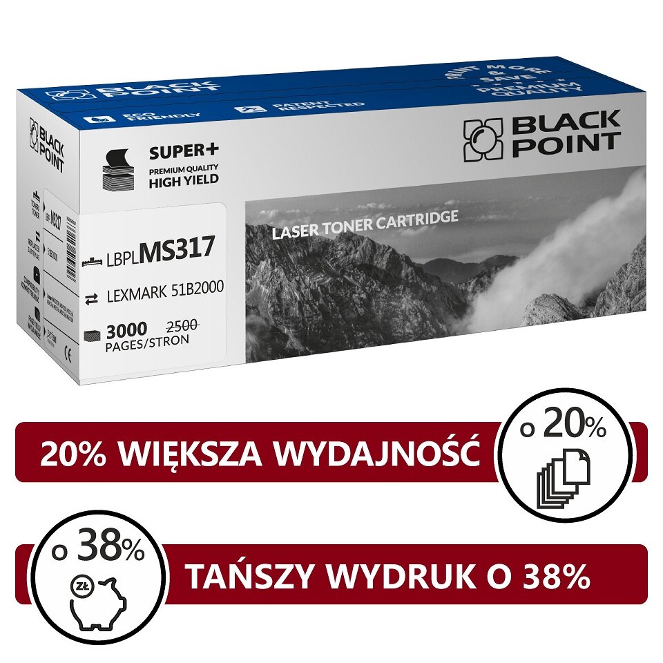 Toner Black Point LBPLMS317 widokna opakownie przodem