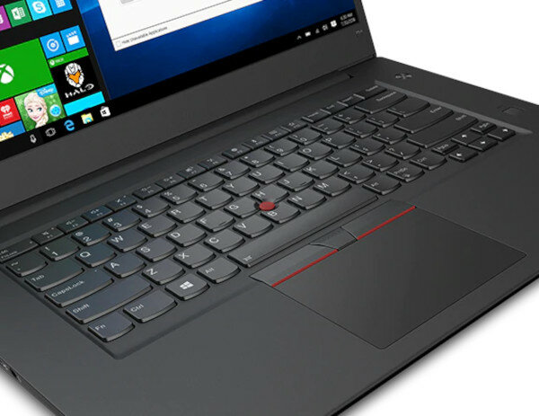 Laptop LENOVO ThinkPad P1 widok na zblizenie klawiatury