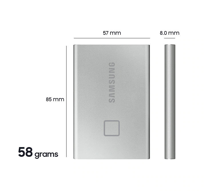 Dysk Samsung SSD T7 1TB MU-PC1T0S/WW srebrny